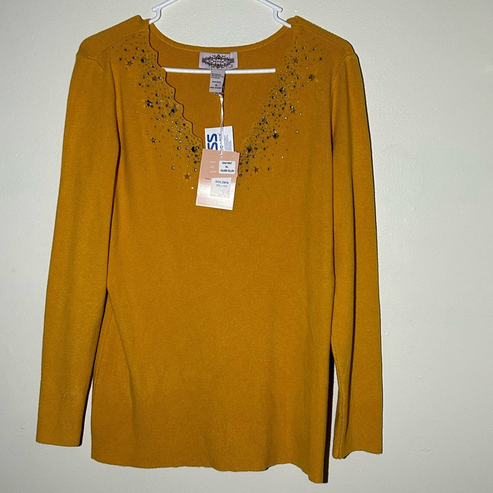 NWT Oliver by Escio Golden Yellow sweater XL